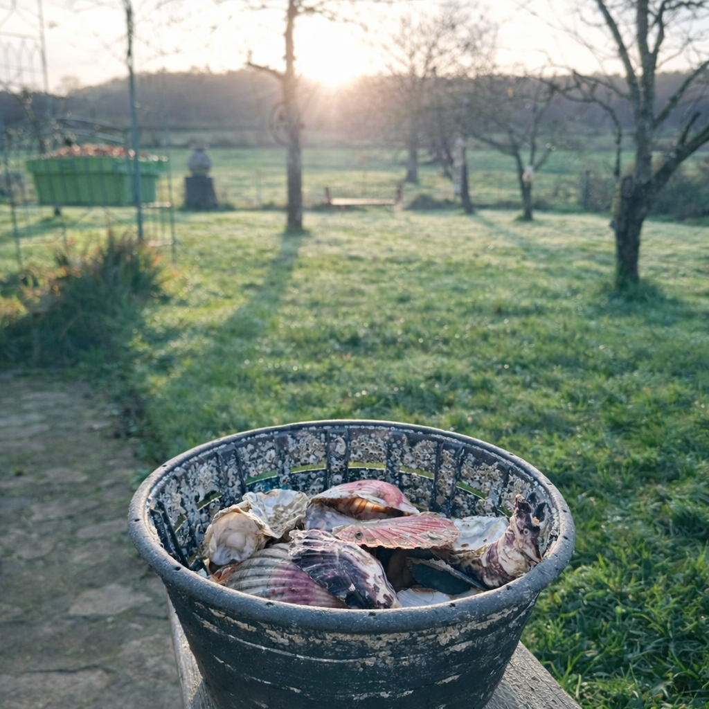 In de zon krijgen de schelpen de tijd om te drogen.
