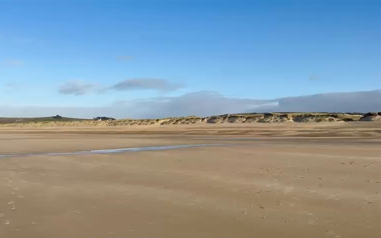 OVer mij strand leeg