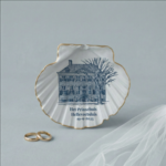 Sint-jakobsschelp met trouwdatum